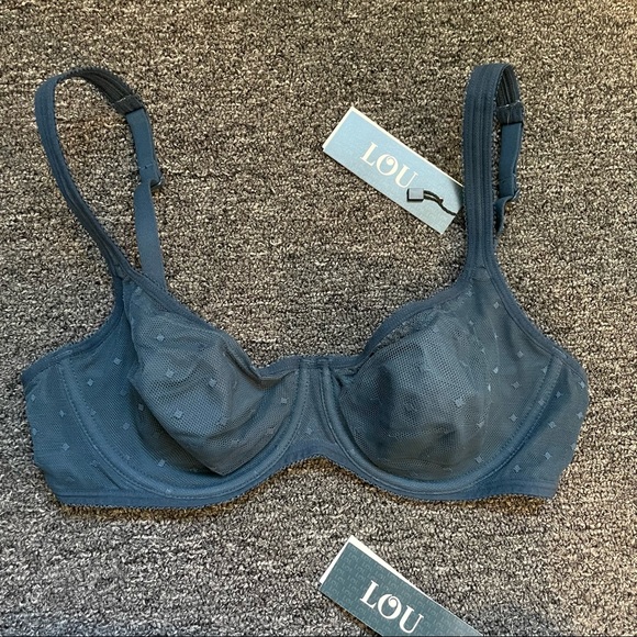 Lou Paris Perfect Blue Polka Dot Bra and Underwear Set NWT - Picture 2 of 10